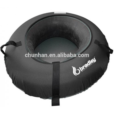 heavy duty inflatable snow tube with nylon cover and hard plastic bottom