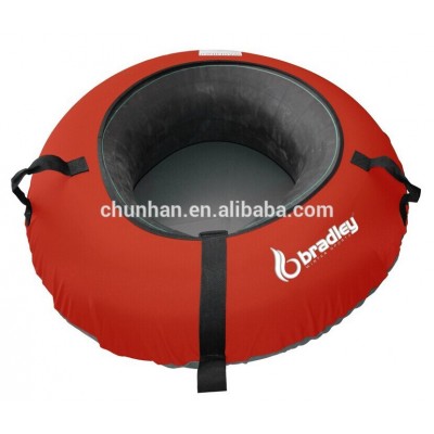 heavy duty inflatable snow tube with nylon cover and hard plastic bottom