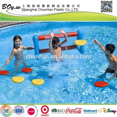 BSCI water play toy pvc inflatable disc toss target goal pool game