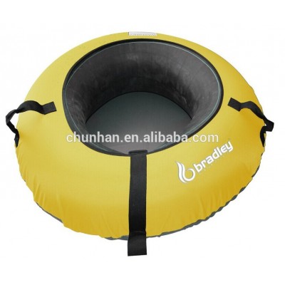 heavy duty inflatable snow tube with nylon cover and hard plastic bottom