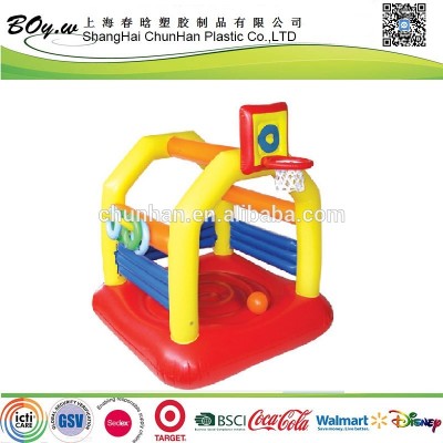 factory OEM toss rings basketball toys playhouse pvc giant kids jump inflatable bouncer