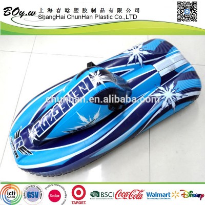 Fashion new design heavy-duty handles snow sledge car kids pvc inflatable skibob